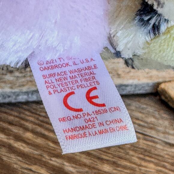 NWT Pair of Cat TY Beanie Boos-2022 Fiona the Pink Cat & 2021 Livvie the Leopard - Picture 9 of 9